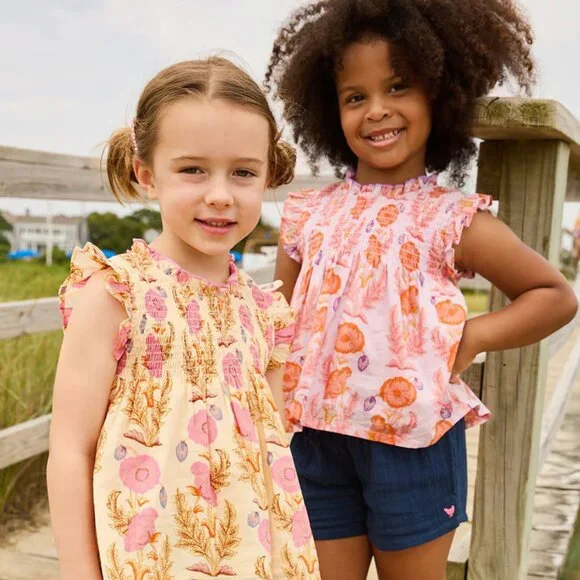 Girls Stevie Top in Purple Gilded Floral | Chic Boho Fashion | Pink Chicken - Picture 2 of 2